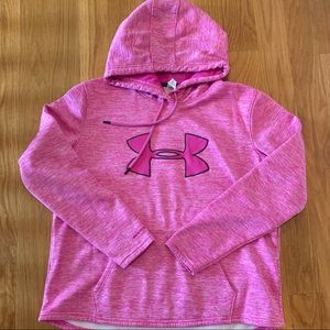 Heather Pink Under Armour Rival Fleece Hoodie